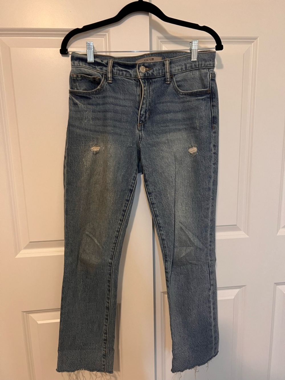 Joe's Jeans Women's Straight Leg Distressed Medium Blue